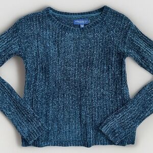 Aeropostale Chunky Knit Sweater Blue Green Long Sleeve Women's Size XS